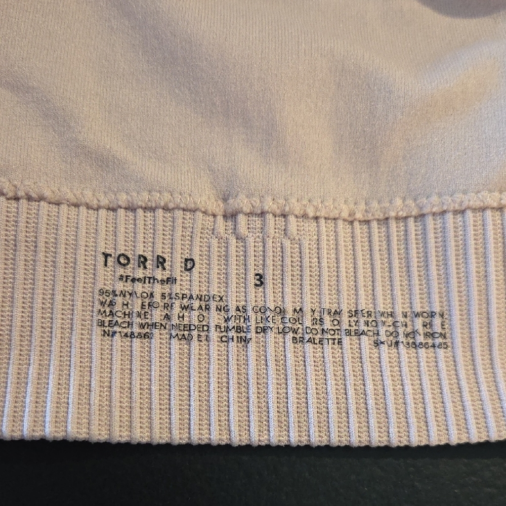 Torrid 3x Ribbed Tan Bra - Picture 3 of 5